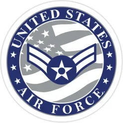 US Air Force E-3 Airman First Class 3.5" Decal by 7.62 Design