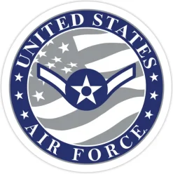 US Air Force E-2 Airman 3.5" Decal by 7.62 Design