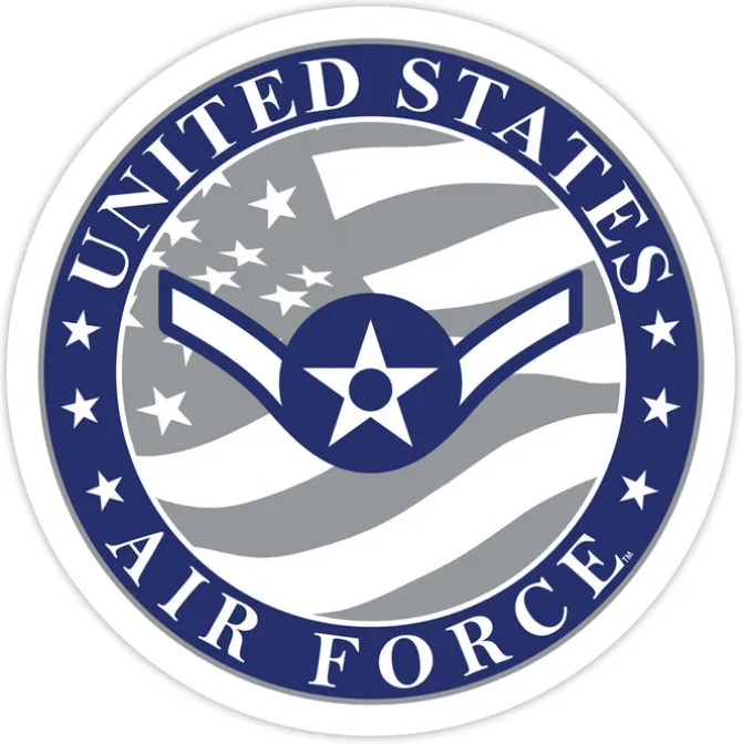 US Air Force E-2 Airman 3.5" Decal by 7.62 Design