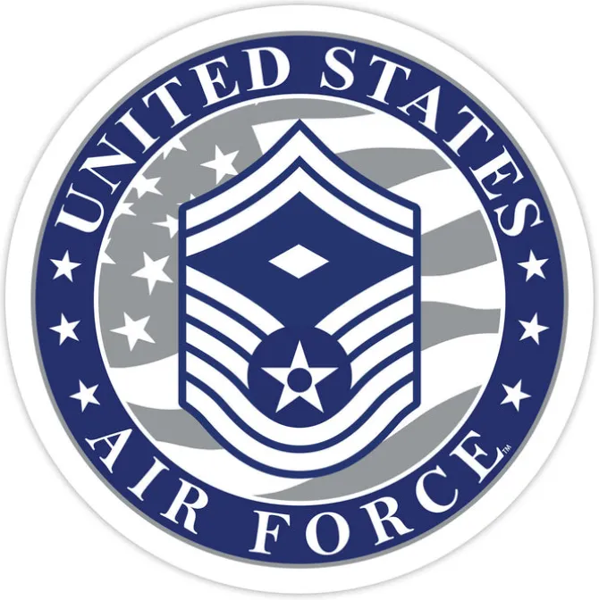 US Air Force E-8 First Sergeant 3.5" Decal by 7.62 Design