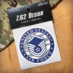 US Air Force E-7 Master Sergeant 3.5" Decal by 7.62 Design