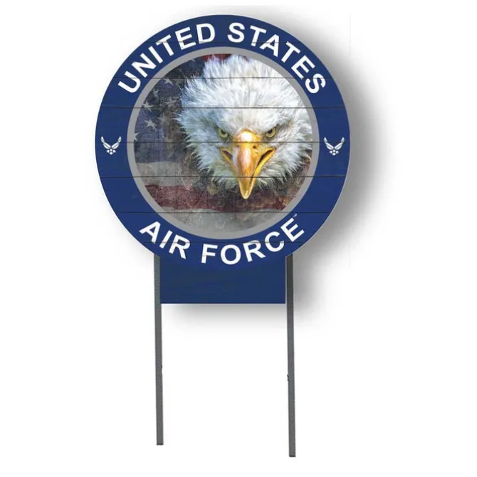 U.S. Air Force Eage Flag 20 x 20 inch Yard Sign - Made In The USA