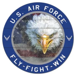 U.S. Air Force Eagle Flag 20 x 20 inch Wood Sign - Made In The USA