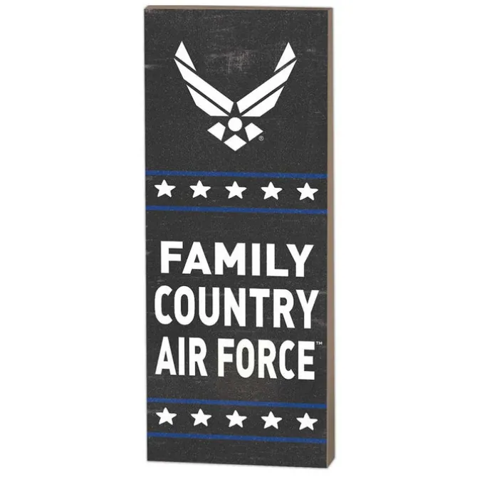 U.S. Air Force Family Country USAF 7 x 18 inch Wood Sign- Made In The USA