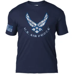 US Air Force 'Flight' 7.62 Design Men's T-Shirt Navy