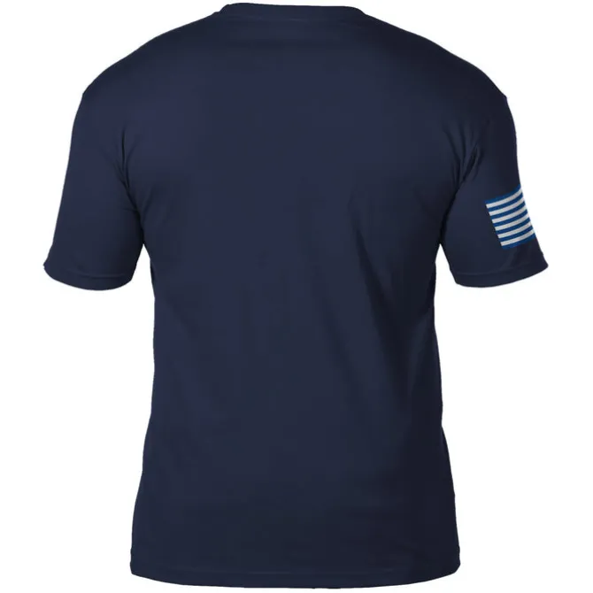 US Air Force 'Flight' 7.62 Design Men's T-Shirt Navy