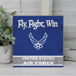 U.S. Air Force Fly Figh Win 10 x 10 inch Wood Sign - Made In The USA