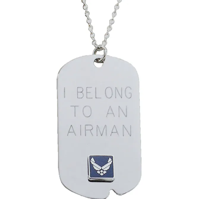 US Air Force 'I Belong' Crest Craft Dog Tag Necklace