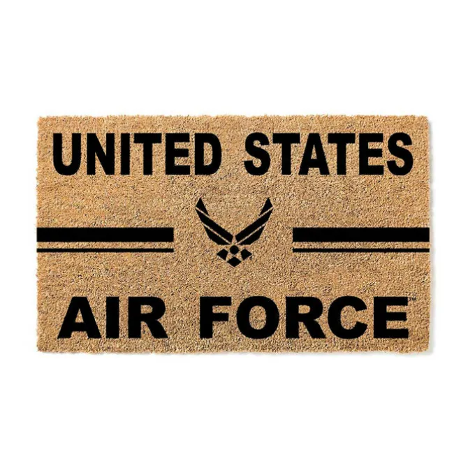 U.S. Air Force Logo 18 x 30 inch Coir Doormat - Made In The USA