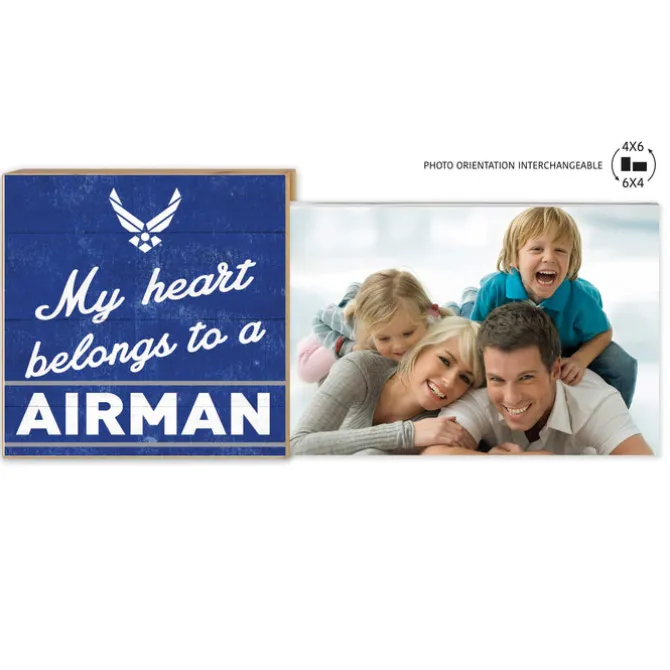 U.S. Air Force My Heart Belongs To An Airman Floating Picture Frame