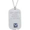US Air Force 'Off Limits' Crest Craft Dog Tag Necklace