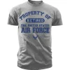 US Air Force Property of the Air Force Retired - Black Ink Men's T-Shirt