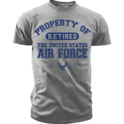 US Air Force Property of the Air Force Retired - Black Ink Men's T-Shirt