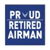 U.S. Air Force Retired 10 x 10 inch Wood Sign - Made In The USA