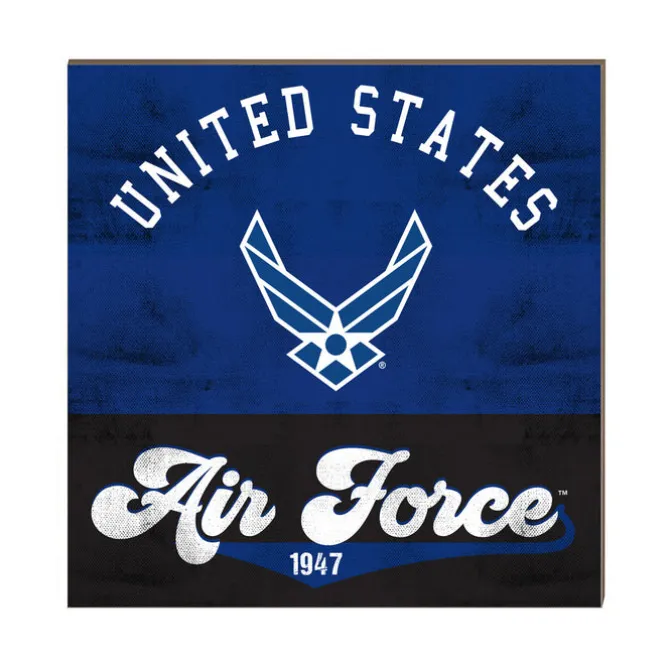 U.S. Air Force Retro 10 x 10 inch Wood Sign - Made In The USA
