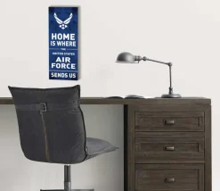 U.S. Air Force Sends US 7 x 18 inch Wood Sign- Made In The USA