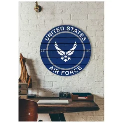 U.S. Air Force Weathered Logo 20 x 20 inch Wood Sign - Made In The USA