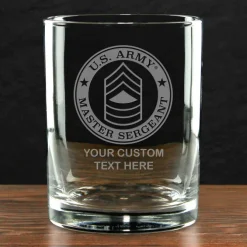 US Army 'Build Your Glass' Personalized 14 oz. Double Old Fashioned Whiskey Glass