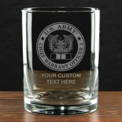 US Army 'Build Your Glass' Personalized 14 oz. Double Old Fashioned Whiskey Glass
