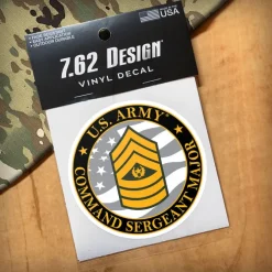 US Army E-9 Command Sergeant Major 3.5" Decal by 7.62 Design