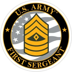 US Army E-8 First Sergeant 3.5" Decal by 7.62 Design