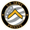 US Army E-2 Private 3.5" Decal by 7.62 Design
