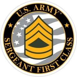 US Army E-7 Sergeant First Class 3.5" Decal by 7.62 Design