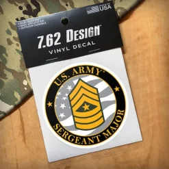 US Army E-9 Sergeant Major 3.5" Decal by 7.62 Design