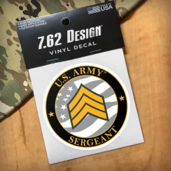 US Army E-5 Sergeant 3.5" Decal by 7.62 Design