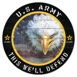 U.S. Army Eagle Flag 20 x 20 inch Wood Sign