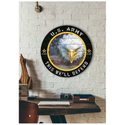 U.S. Army Eagle Flag 20 x 20 inch Wood Sign