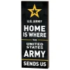 U.S. Army Home Is Where They Send Us 7 x 18 inch Wood Sign- Made In The USA