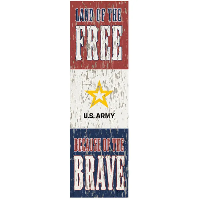 U.S. Army Land of the Free 10 x 35 inch Sign