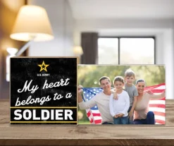 U.S. Army My Heart Belongs To A Soldier Floating Picture Frame
