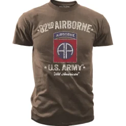 US Army 82nd Airborne - Black Ink Mens T-Shirt