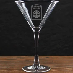 US Army Pick Your Design 10 oz. Etched Martini Glass