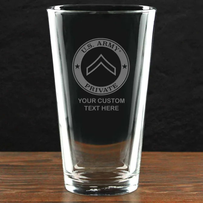 US Army 'Pick Your Design' Personalized Pint Glass
