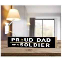U.S. Army Proud Dad 3 x 13 inch Wood Sign - Made In The USA