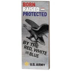 U.S. Army Red White & Blue 7 x 18 inch Wood Sign- Made In The USA