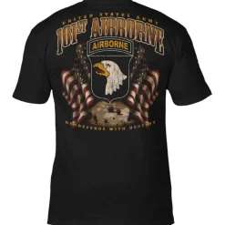 U.S. Army 101st Airborne Flags 'Rendezvous With Destiny' 7.62 Design Battlespace Men's T-Shirt