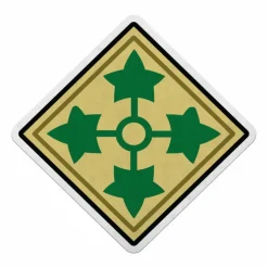U.S. Army 4th Infantry Division Die-Cut Pennant by 7.62 Design - Made in the USA