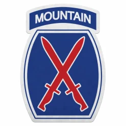 U.S. Army 10th Mountain Division Die-Cut Pennant by 7.62 Design - Made in the USA