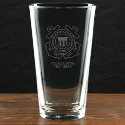 US Coast Guard Logo Personalized Pint Glass
