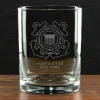 US Coast Guard Logo Personalized 14 oz. Double Old Fashioned Glass