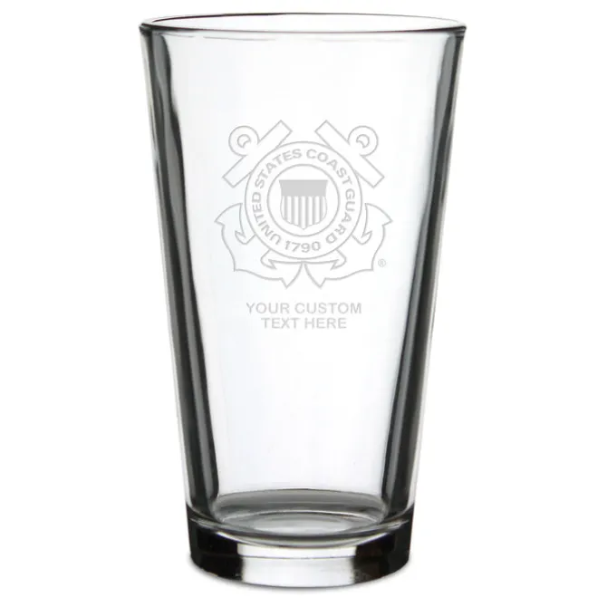 US Coast Guard Logo Personalized Pint Glass