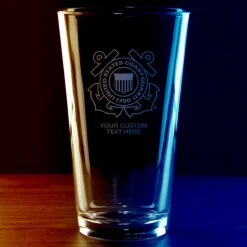 US Coast Guard Logo Personalized Pint Glass