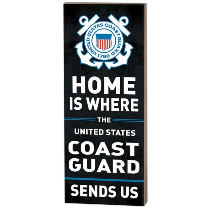 U.S. Coast Guard Send Us 7 x 18 inch Wood Sign- Made In The USA