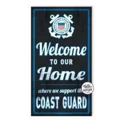 U.S. Coast Guard Welcome 11 x 20 inch PVC Sign- Made In The USA