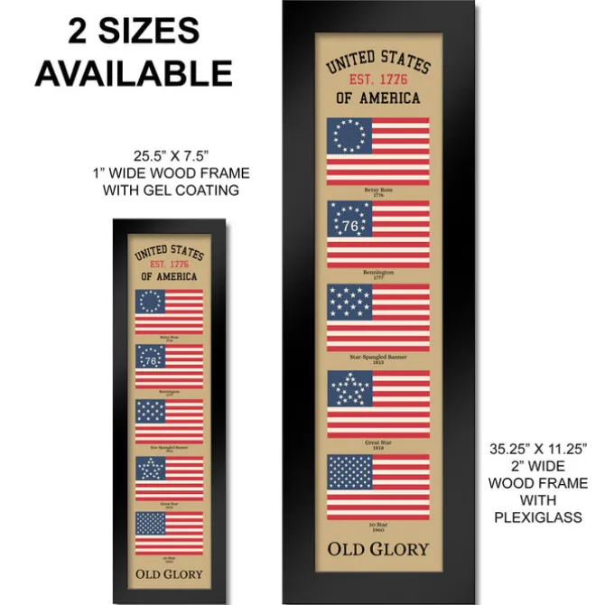 US Flag Old Glory Heritage Framed Print