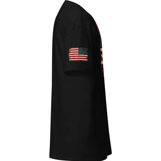 US Flag Warning Made To Order Patriotic Men's Tee